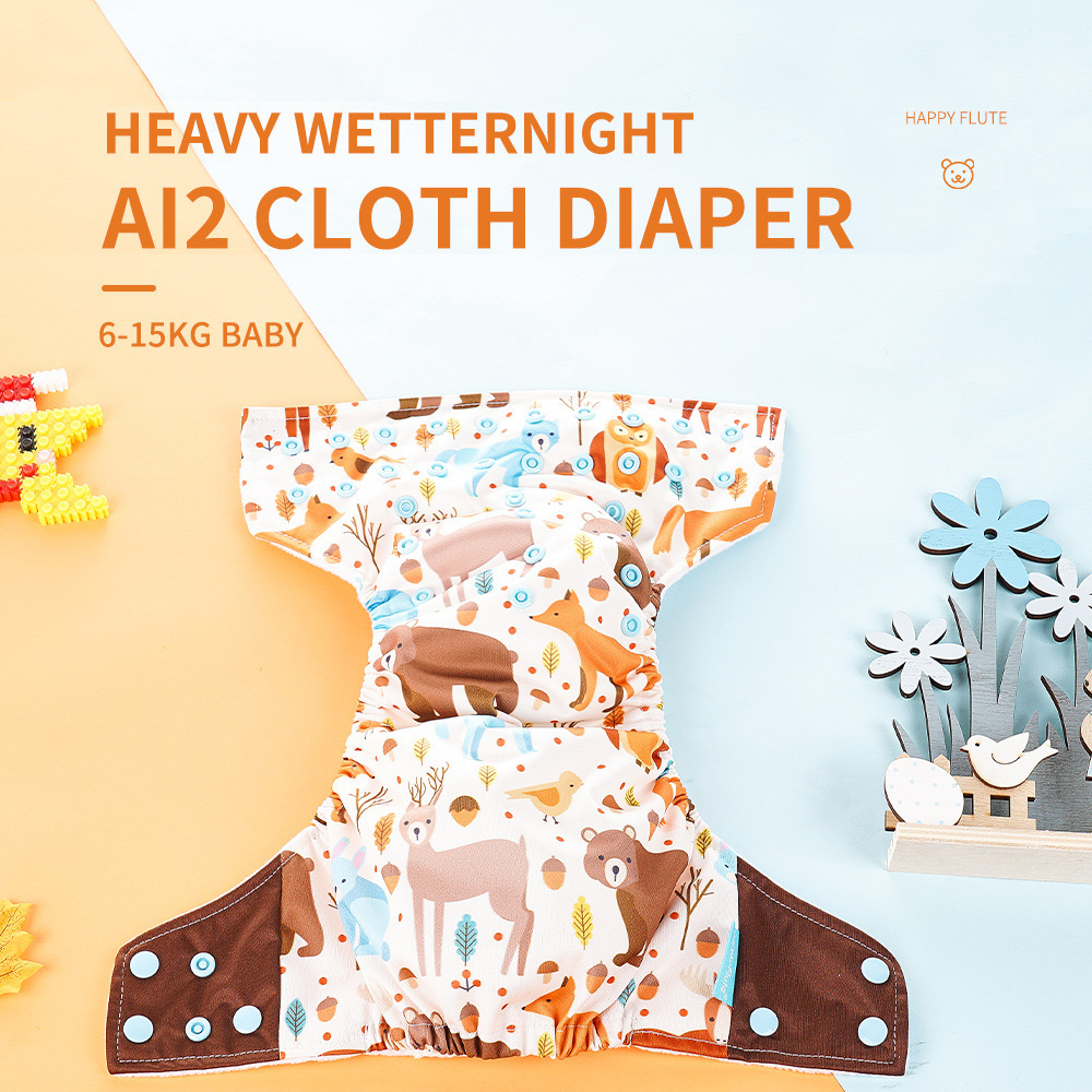"Adorable Prints on Waterproof Diapers - Fun and Stylish for Little Ones"